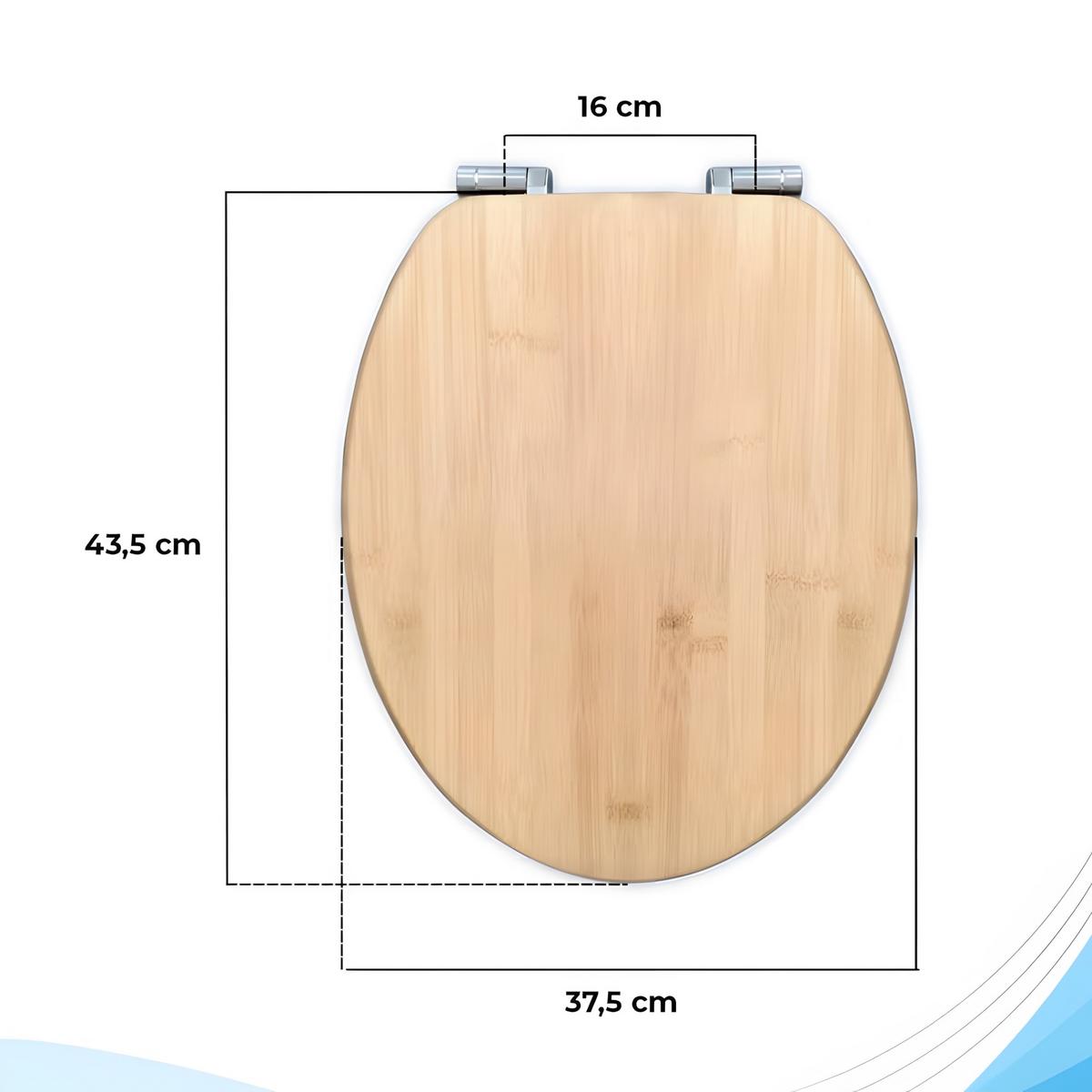 TOILETTENSIZT Bambus - Weiß, Holz (37/5/43cm) - Bath4U