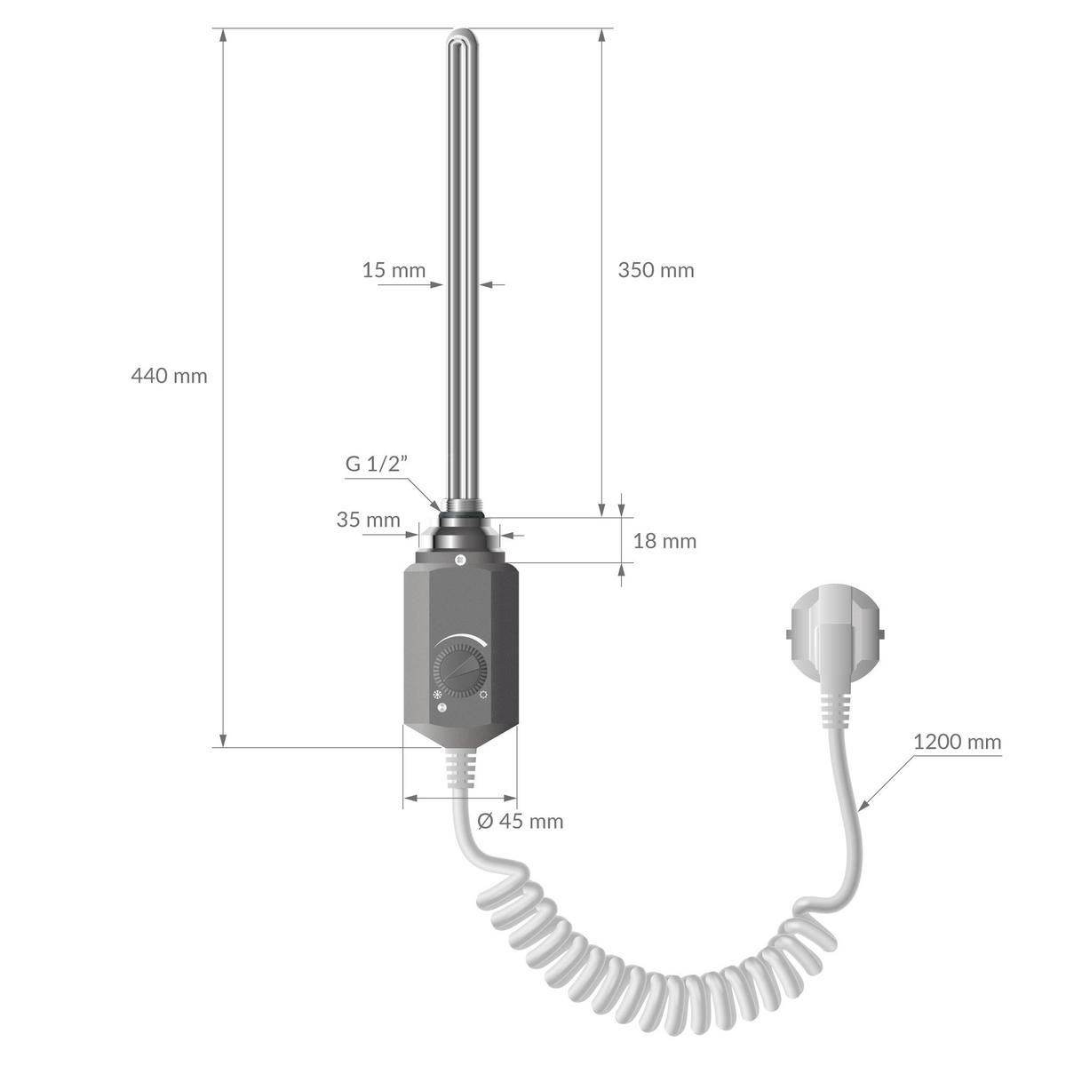 BADHEIZKÖRPER - Anthrazit, Metall (3/120/40cm) - LuxeBath