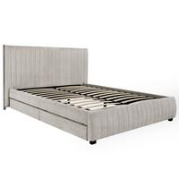 POLSTERBETT Calma mit 2 Bettkastenschubladen, ohne Matratze, 160x200 cm, Bouclé-Stoff, Dunkelbeige - Beige, Textil (160/200cm) - Beautysofa