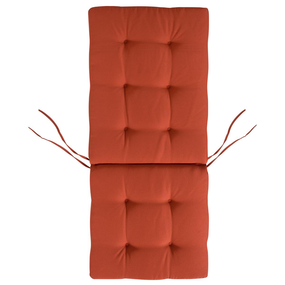 GARTENSTUHL 2er-Set und Sitzkissen Akazienholz Rot Maui Premium - Braun, Holz (46/92/48cm) - Beliani