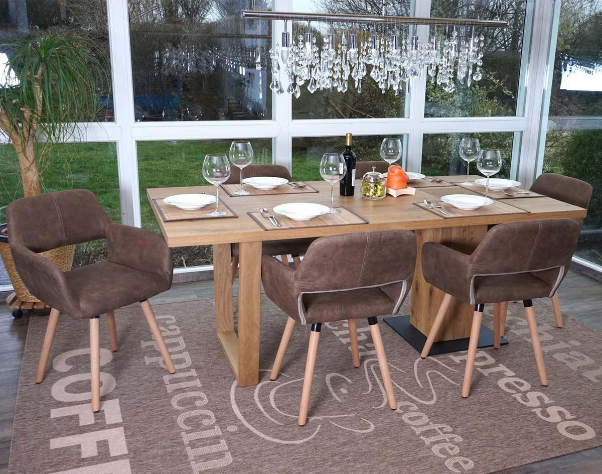 ESSZIMMERSTUHL Kastanienbraun 6er-Set - Rotbraun/Braun, Holz (56/78/57cm) - MCW