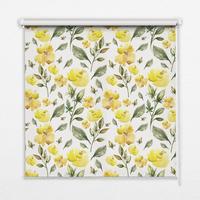 INNENROLLO - Fensterrollo - Rollo - 140x140 cm - Gelbe Blüten - Gelb, Kunststoff (140/140/0.5cm) - TULUP