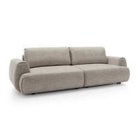 BETTSOFA ZEST Grau Chenille-Stoff mit Schlaffunktion - Grau, Textil (106/81/260cm) - MASSENO