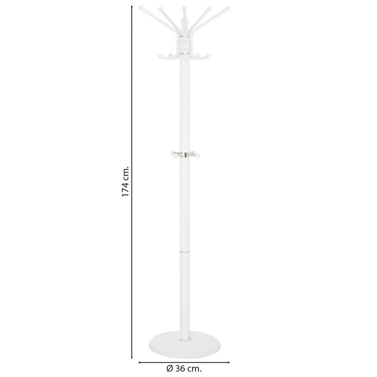 GARDEROBE aus metall - Weiß, Metall (36/174/36cm) - Wanderlust