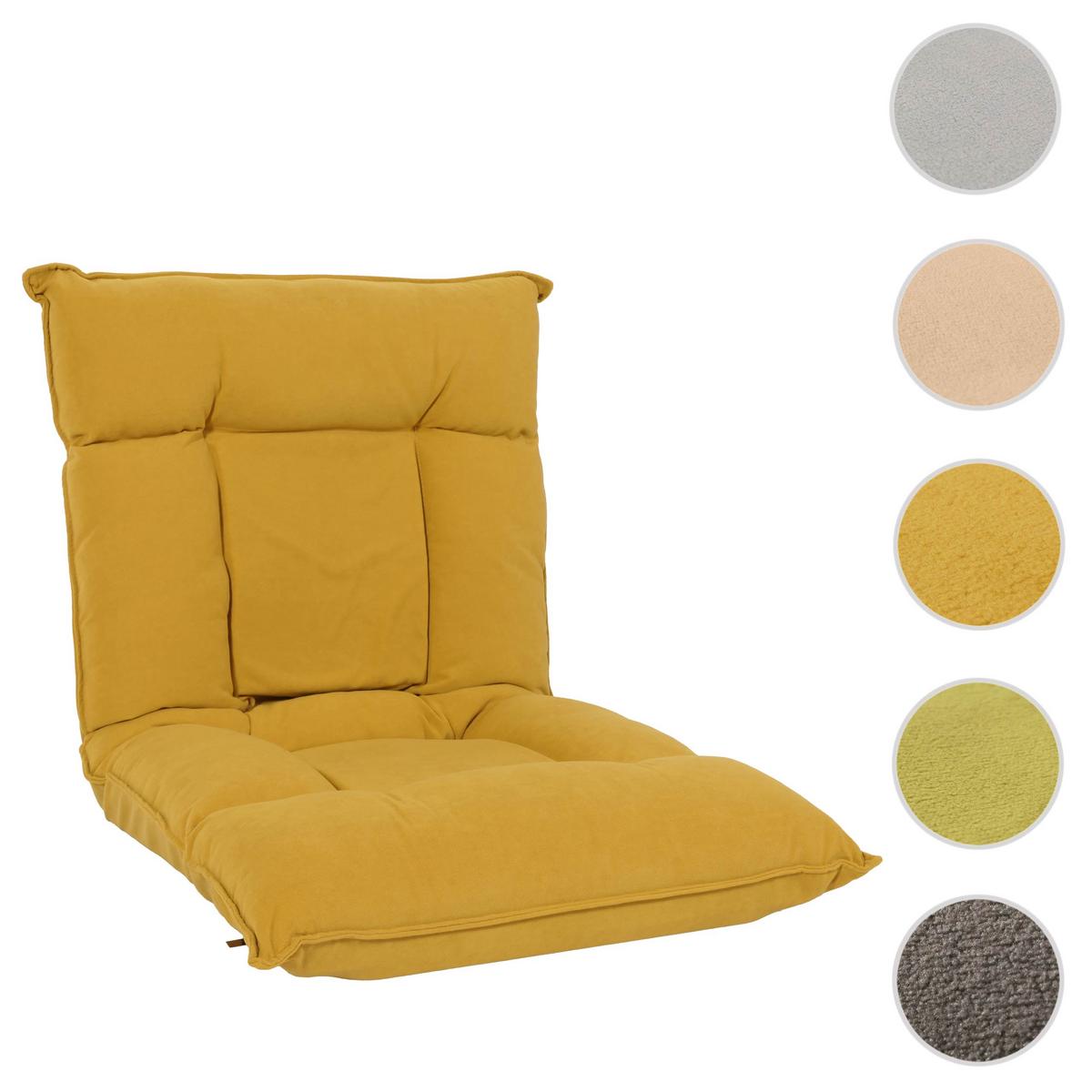 BODENSESSEL Gelb - Gelb, Textil (110/14/57cm) - MCW