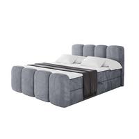 BOXBETT mit Matratze H4 und Lattenrost - NINA-Z - 140x200 cm - Grau - Anthrazit, Holzwerkstoff (140/200cm)
