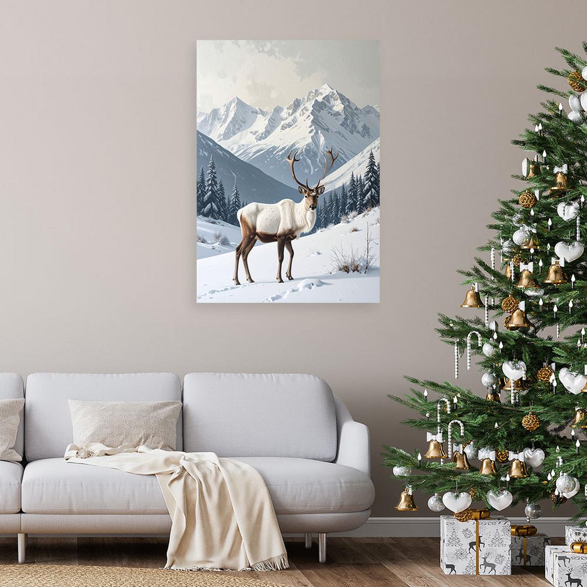 LEINWANDBILD Weihnachten 70x100cm - Weiß, Textil (70/100cm) - Feeby
