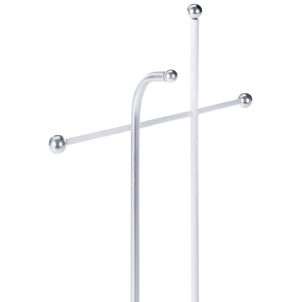 GARDEROBENSTÄNDER Silber Odhill - Silberfarben, Metall (46/162/26cm) - Beliani