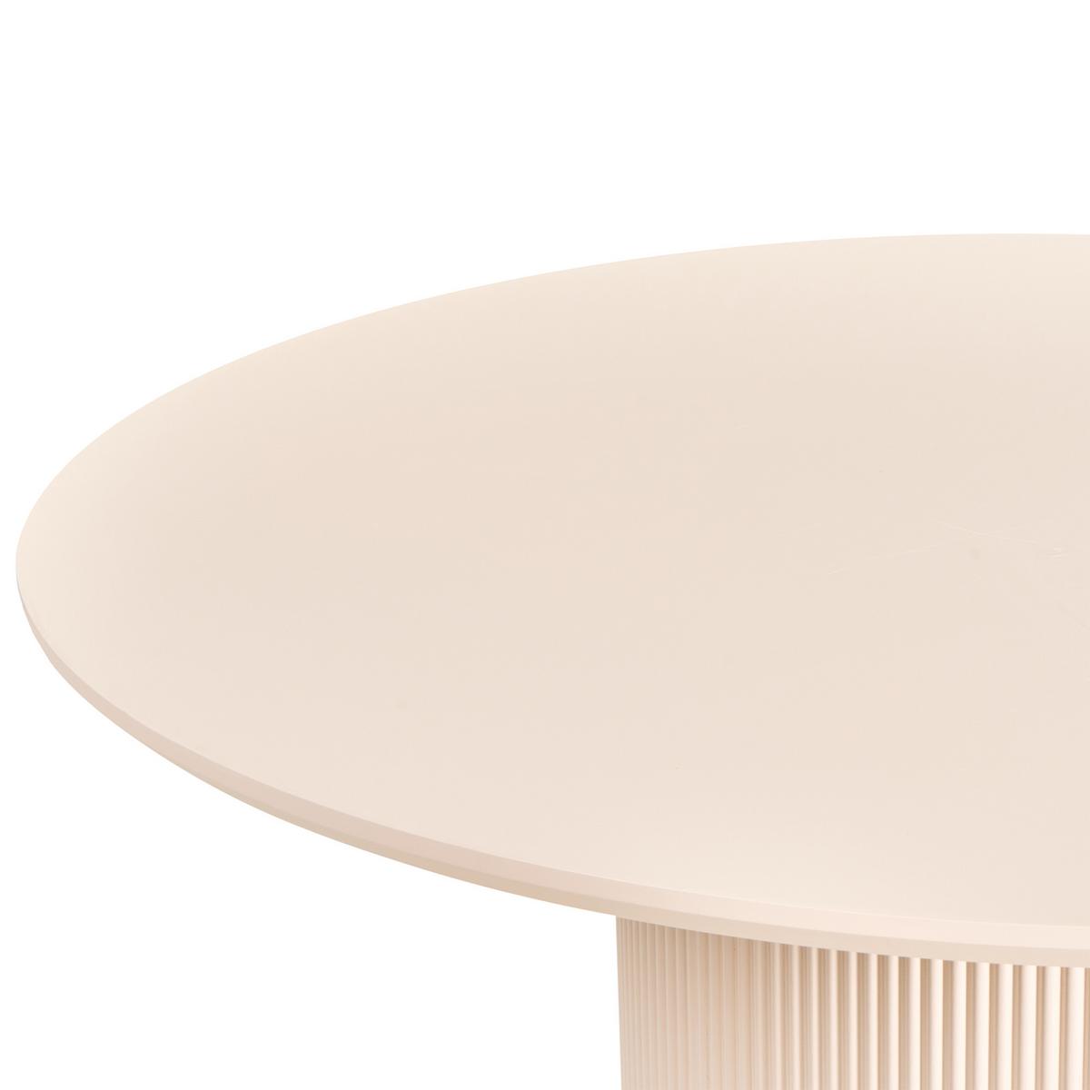 ESSTISCH Hellbeige 120/120 cm Newell - Beige, Holzwerkstoff (120/120/75cm) - Beliani