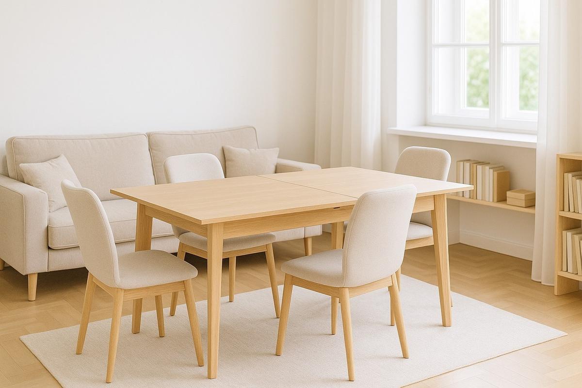 ESSTISCH ROBUST Ausziehbar 180 - 265 / 100 x 76 cm - Eichefarben, Holz (180/100/76cm) - MASSENO