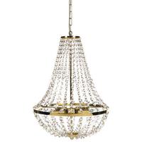 KRONLEUCHTER Metall Gold Diamante - Goldfarben, Metall (40/40/110cm) - Beliani