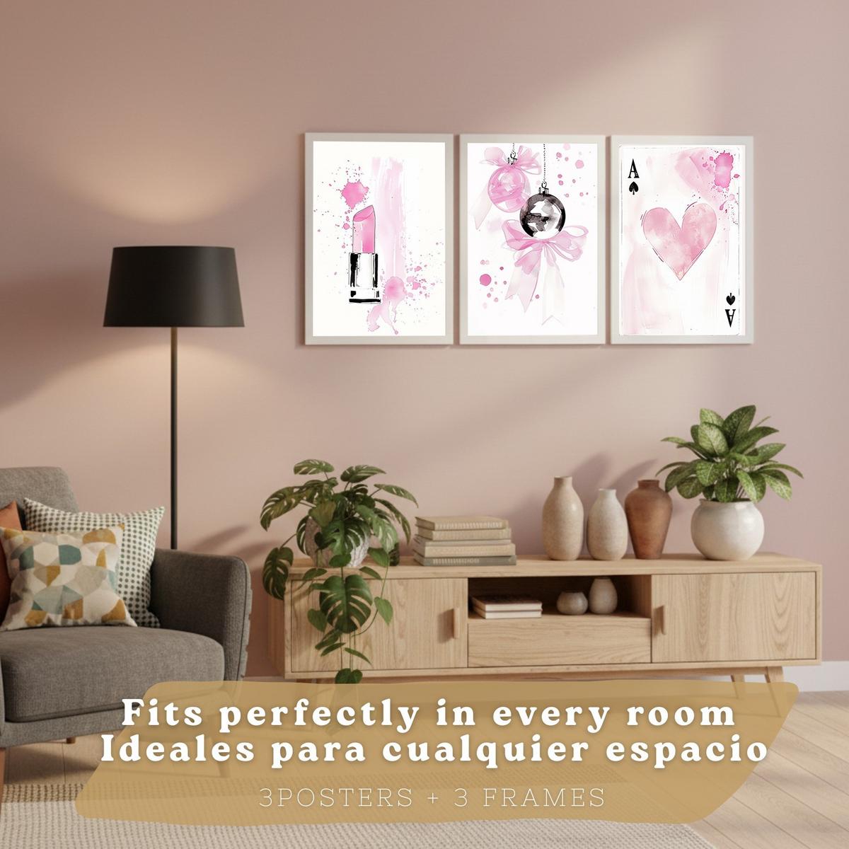 POSTER 3er Kunstdruck-Set Wandbilder Teen Style modern Wohnzimmer Deko, Schlafzimmer, Küche, Badezimmer Rahmenlos A3 - Weiß, Papier (29.7/1/42cm) - Nacnic