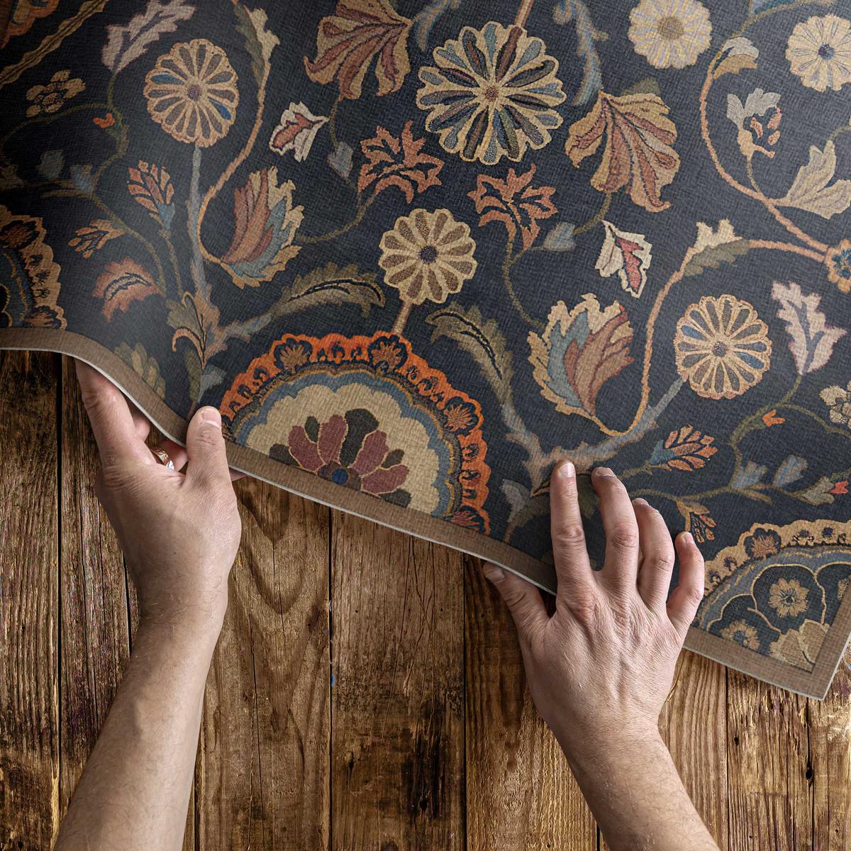 TEPPICH 80x120 cm Botanisches Ornament Vintage - Multicolor, Kunststoff (80/120cm) - Wallfluent