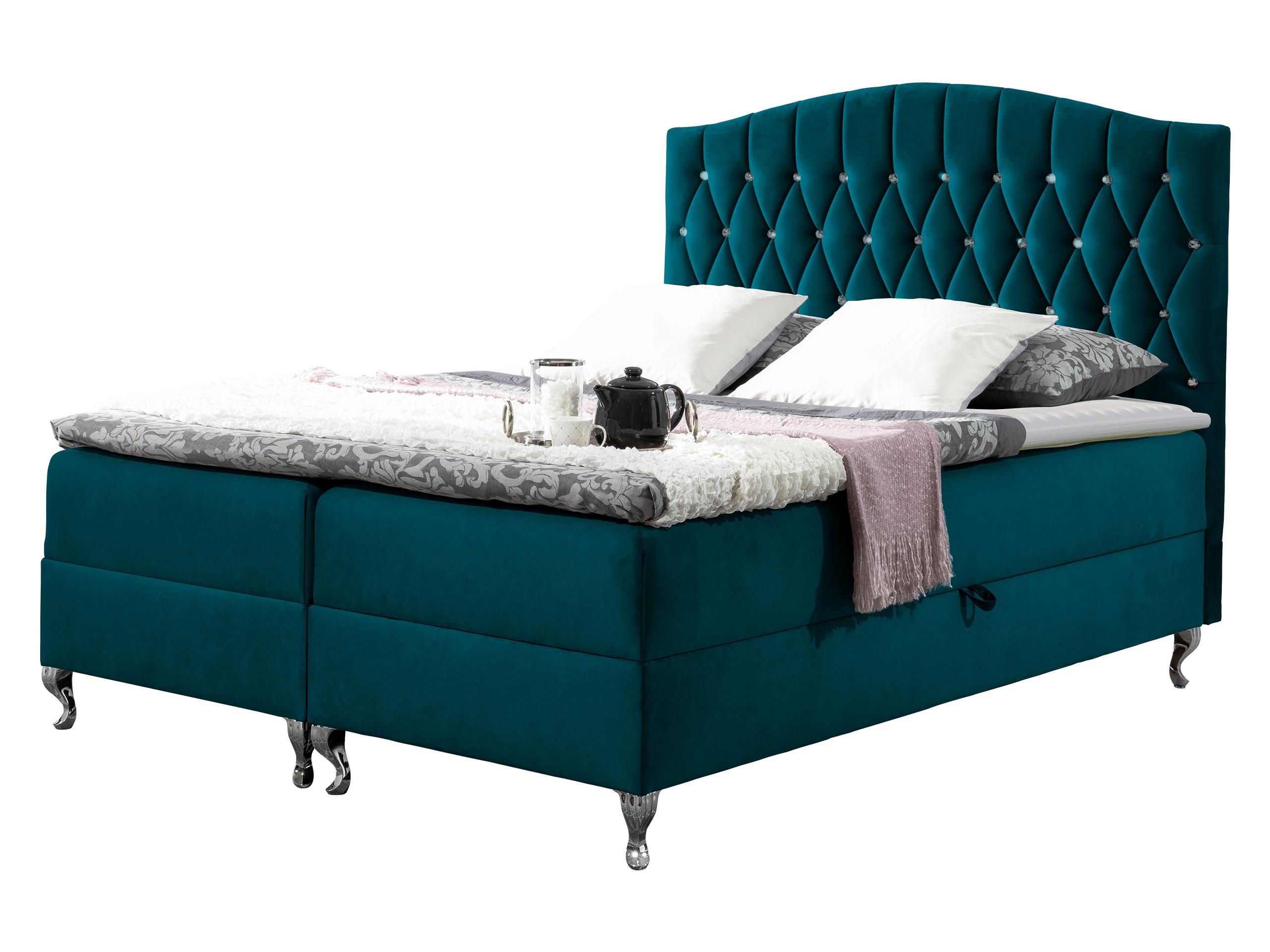 BOXBETT Puerto - H3 - Türkis, Holz (140/200cm) - MIRJAN24