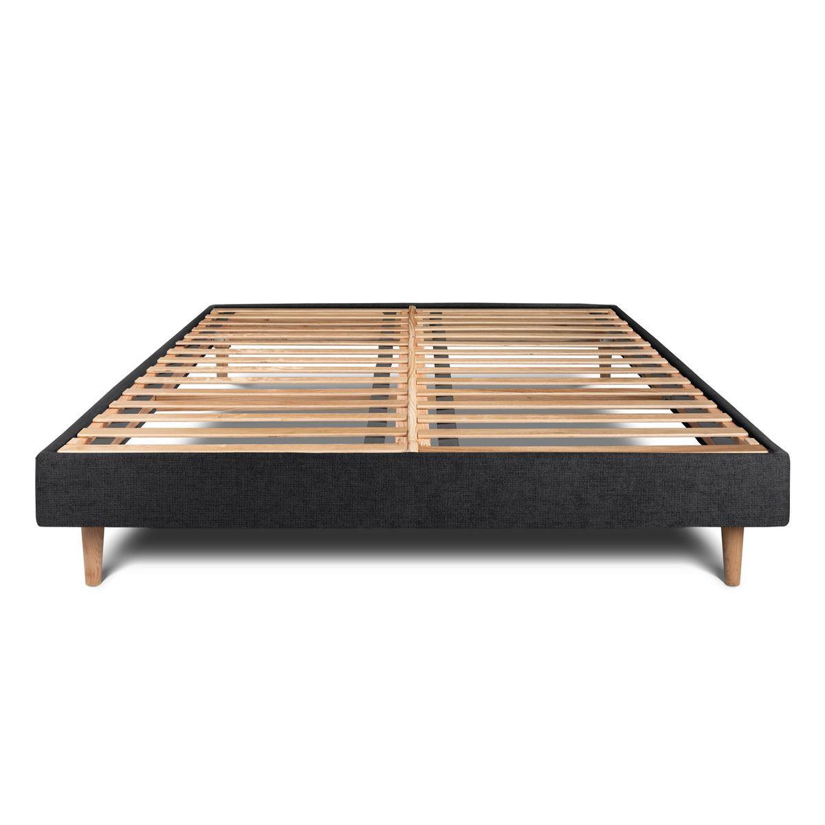 LATTENROST – Stoff – Im Bausatz - 135 x 190 cm - Beige/Schwarz, Karton/Holz (135/190cm) - Sommeil de Plomb