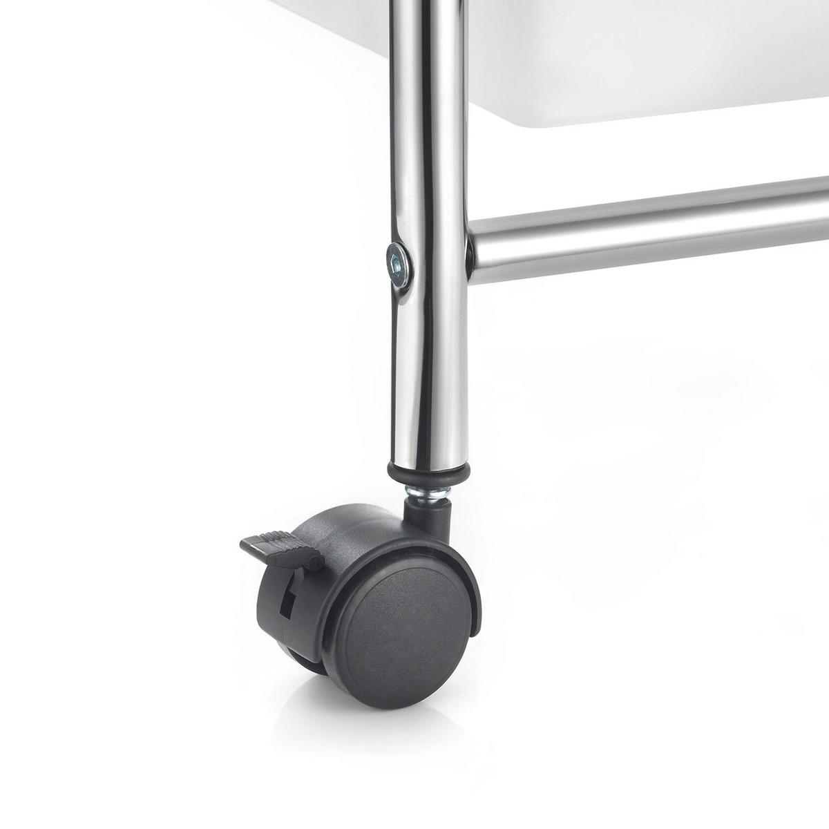 BADROLLWAGEN MARITA weiß - Weiß, Kunststoff/Metall (63/97/39cm) - IDIMEX