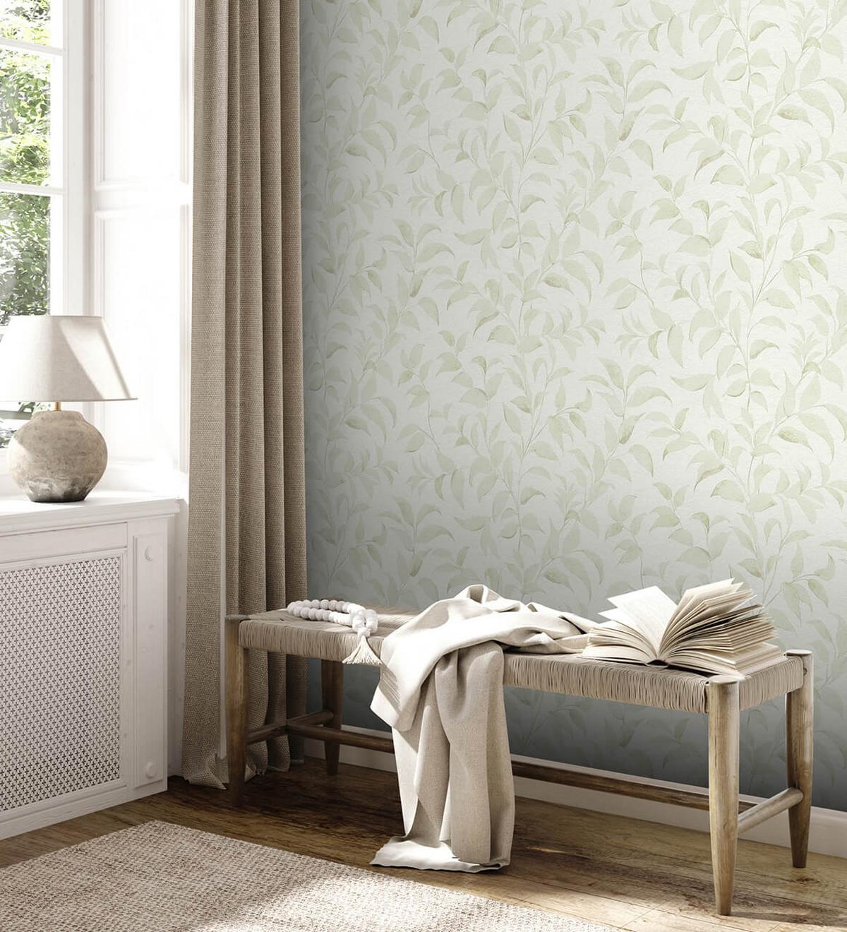 VLIESTAPETE Weiß 53/1005 cm - Grün, Kunststoff/Textil (53/1cm) - KUNSTLOFT