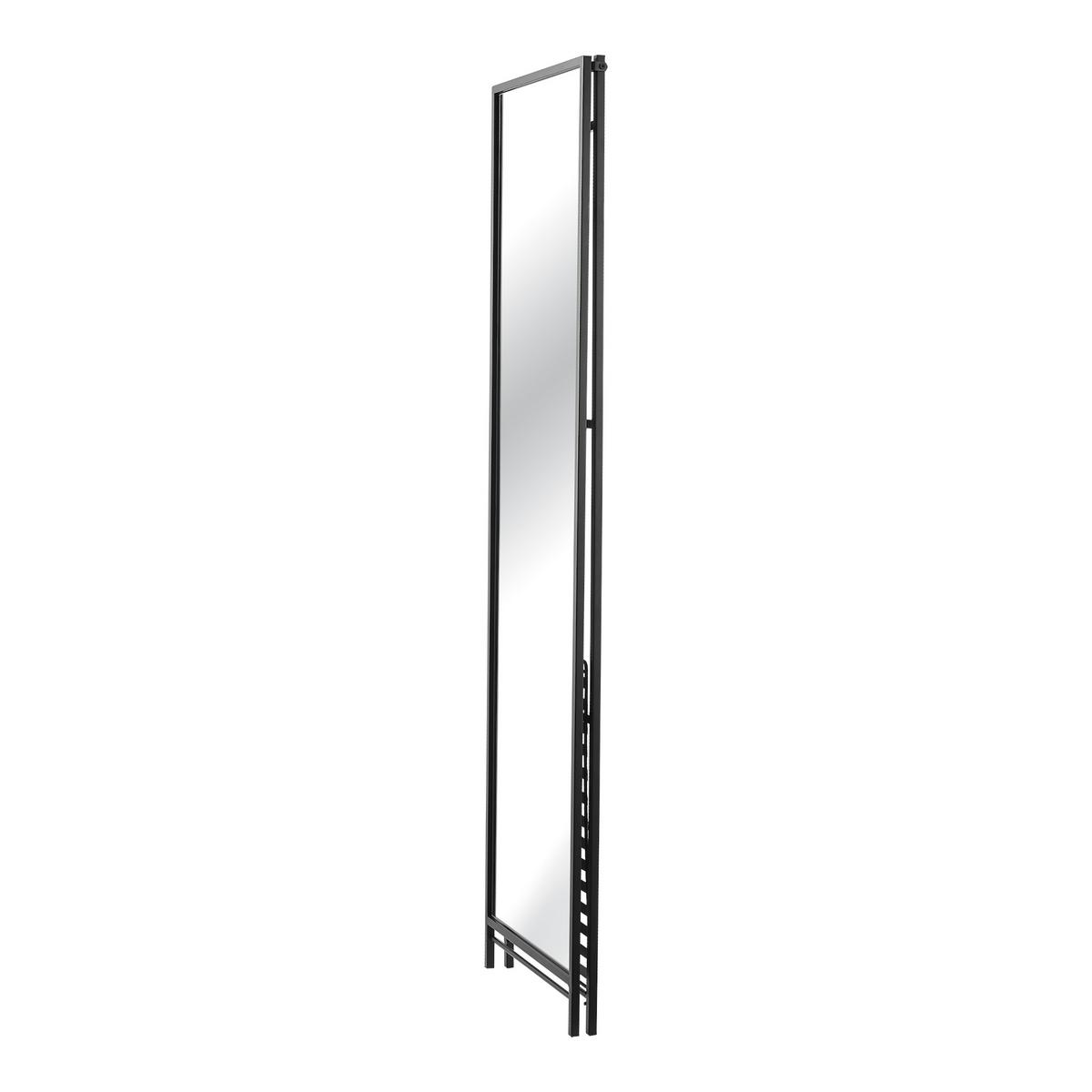 STANDSPIEGEL Ruffano - Schwarz, Glas/Metall (40/160/148.5cm) - [en.casa]