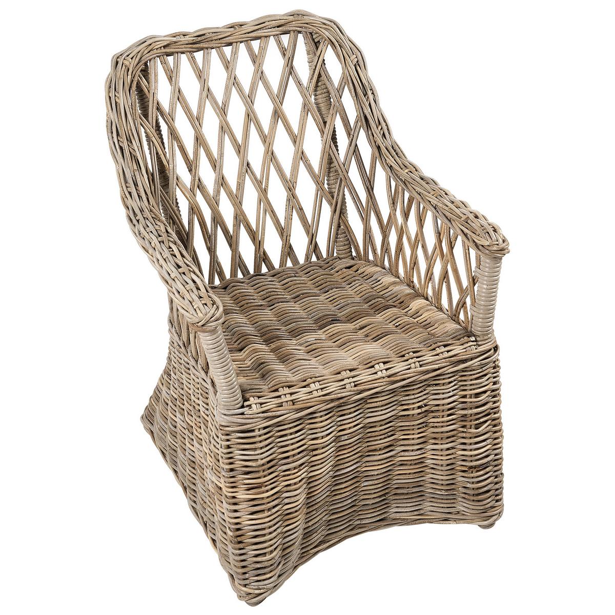 GARTENSESSEL Beige Maros II - Beige/Naturfarben, Naturmaterialien (53/90/70cm) - Beliani