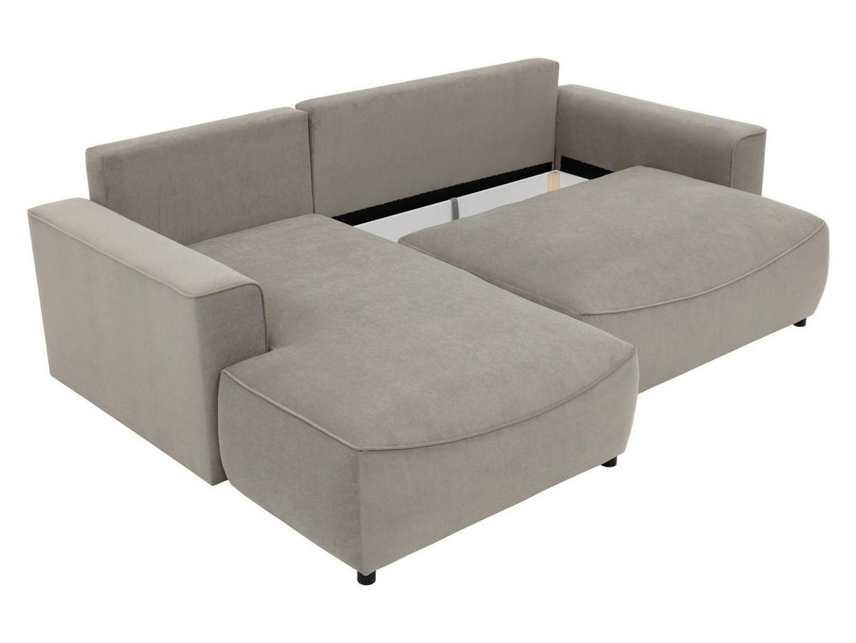 ECKSOFA Beliza, Seite: Rechts - Schwarz/Bronzefarben, Holz/Kunststoff (255/175cm) - MIRJAN24