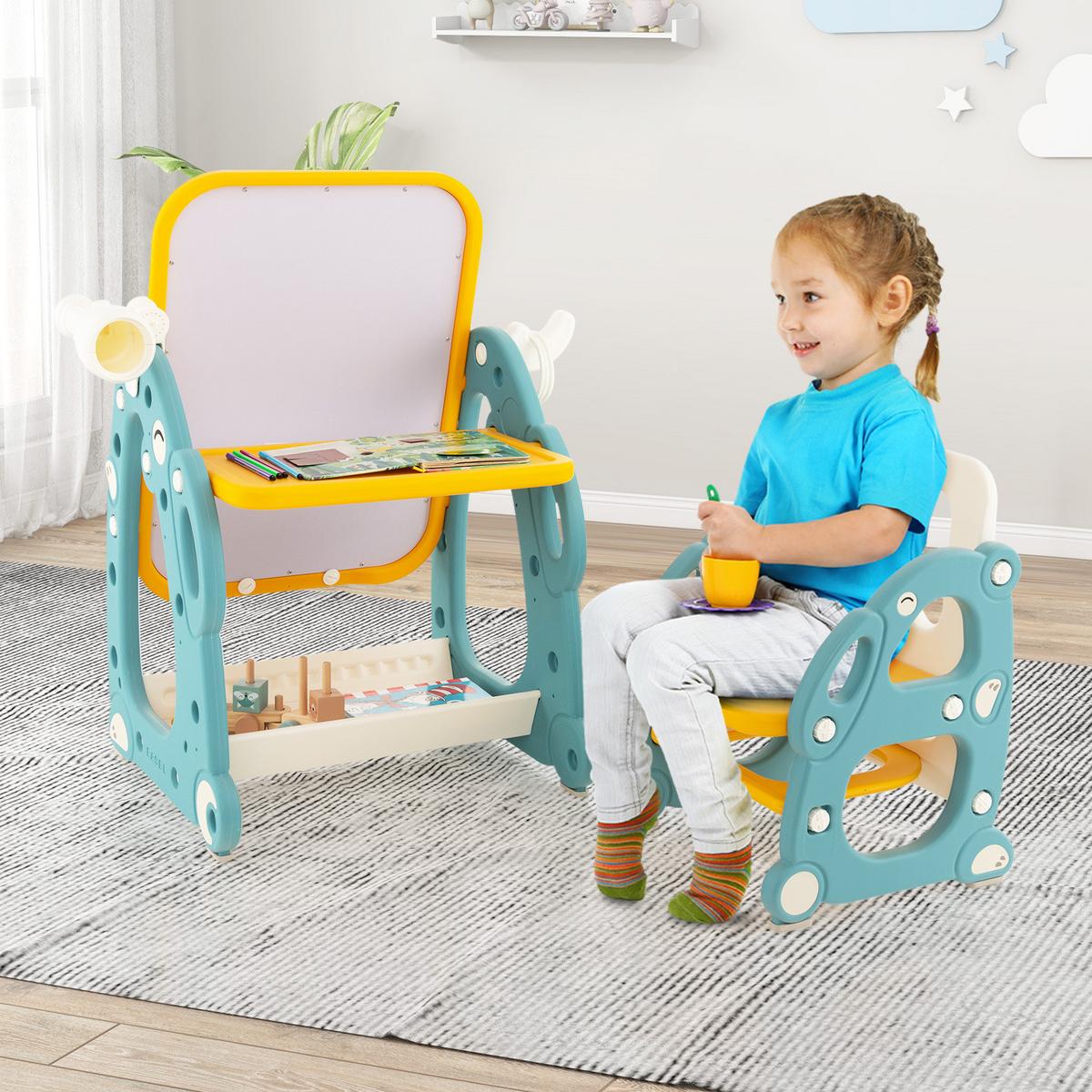 KUNSTSTAFFELEI Blau - Blau, Kunststoff (78/70/55cm) - COSTWAY