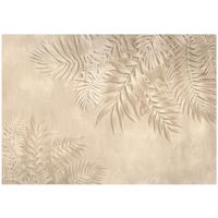 FOTOTAPETE Blätter Beton Beige 312x219 cm - Multicolor, Textil (312/219cm) - Wallarena