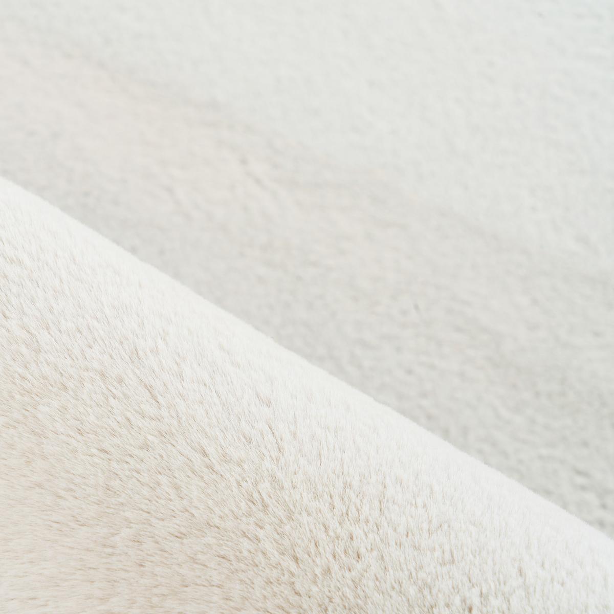 KURZFLORTEPPICH Waschbar NECKAR, einfarbig, aus Polyester, Creme, Ø 120 cm - Beige, Textil (120/120cm) - KADIMA DESIGN