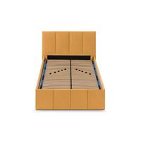 POLSTERBETT Dalas Gold 120 x 200 x 40 cm Stauraum Mit hochwertiger Matratze H3 (bis 120 kg) und Lattenrost - Goldfarben, Holz (120/200cm) - Halmon Schlafkomfort Betten 