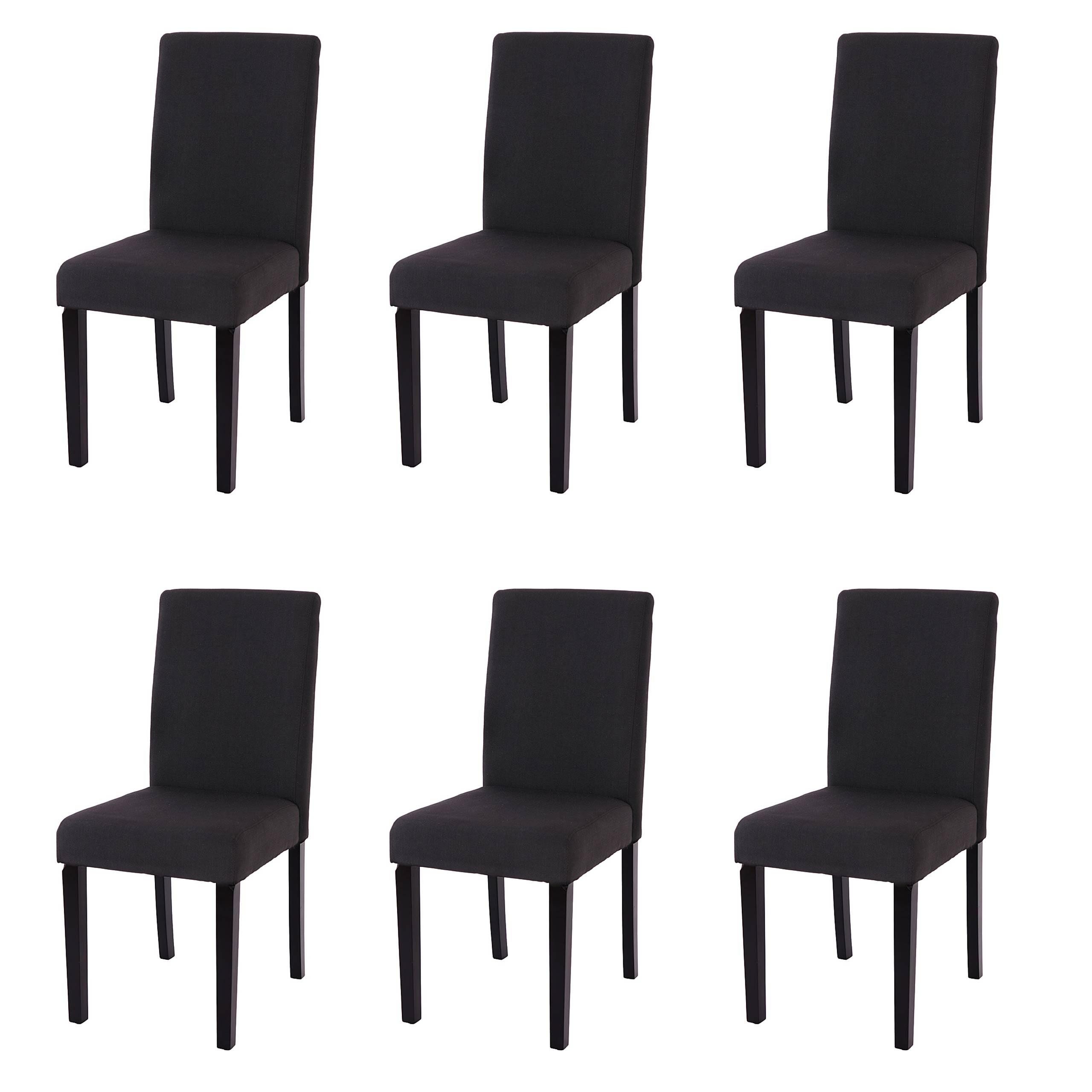 ESSZIMMERSTUHL Schwarz 6er-Set - Schwarz, Textil (43/90/48cm) - MCW