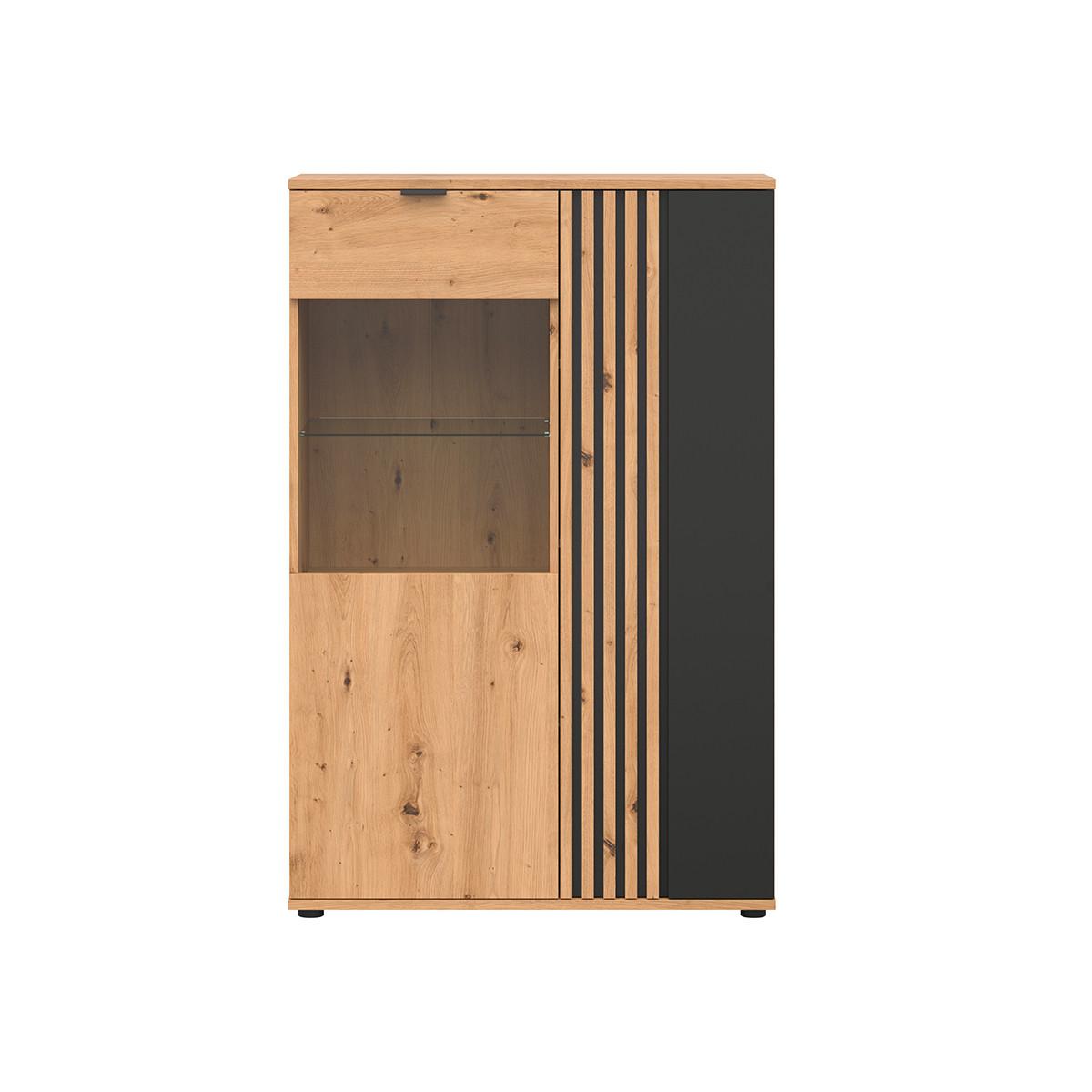 GESCHIRRSCHRANK Ezra Holz - Braun, Holzwerkstoff (90/137/40cm) - Petits-meubles