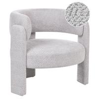 SESSEL Chenillegewebe Hellgrau Burea - Hellgrau, Textil (80/75/70cm) - Beliani