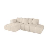 ECKSOFA Ottomane Links CLOUD-L-v1 280x185x90 Beige Cord - Beige, Holzwerkstoff/Kunststoff (180/289cm) - ALTDECOR