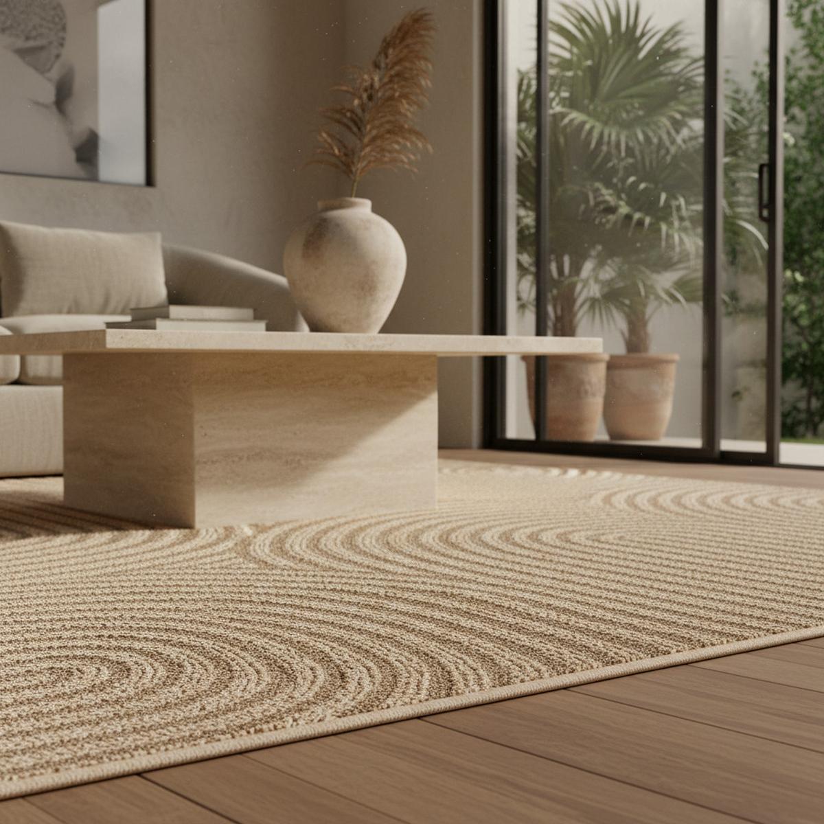 TEPPICH Outdoor ARLBERG in Beige, in Jute-Optik, 80 x 250 cm - Beige, Textil (250/80cm) - KADIMA DESIGN