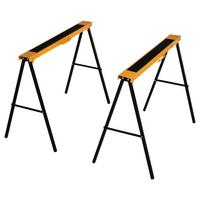 ARBEITS Bock Sägepferd Unterstellbock Rutschfest Stahl Belastbarkeit 125 kg - Multicolor, Metall (99.5/50/78cm) - HOMCOM