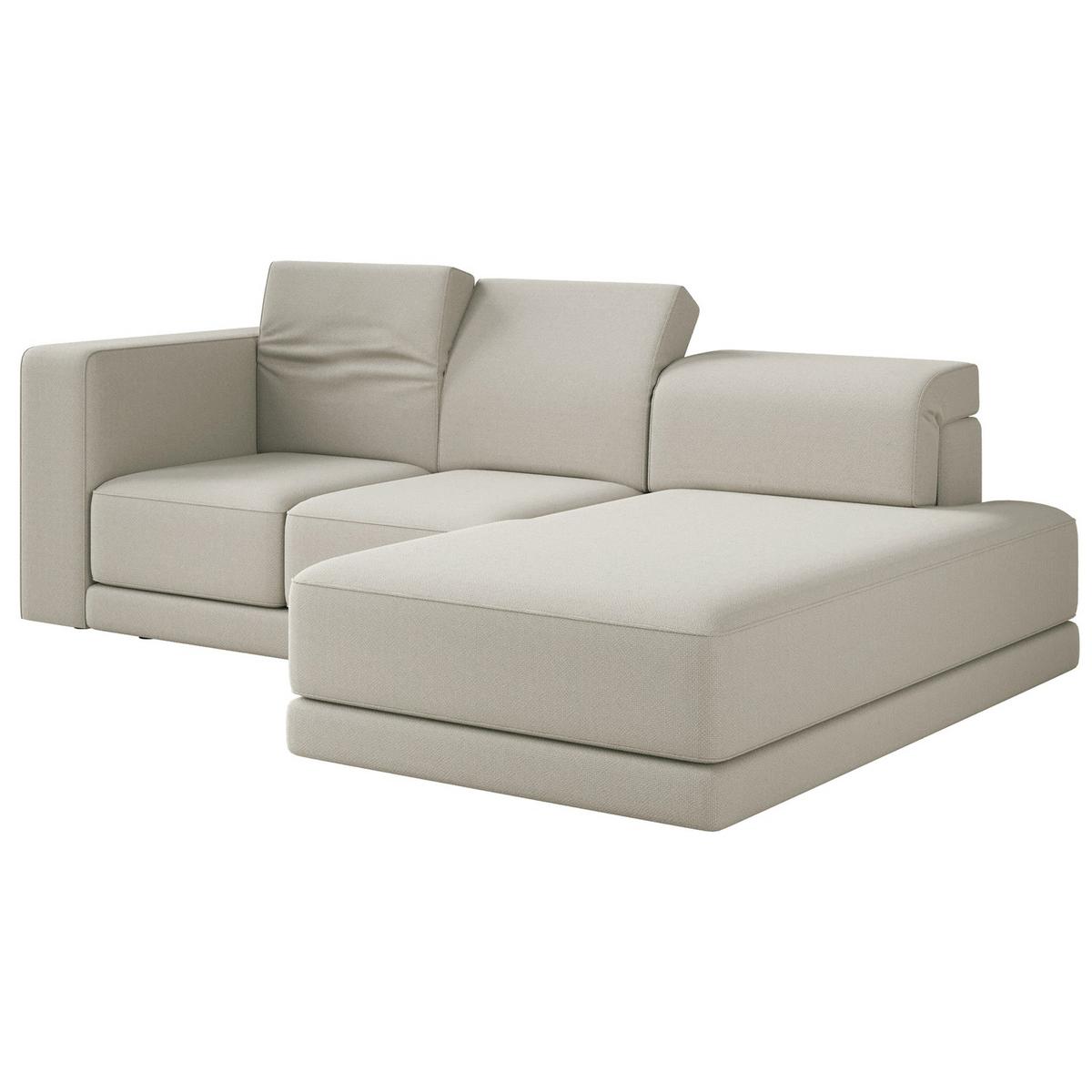 ECKSOFA Novals L-Form, 4-Sitzer, rechts 278 cm - Taupe/Schwarz, Holz/Kunststoff (168/278cm) - Selsey