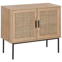 SIDEBOARD Heller Holzfarbton Pasco - Hellbraun/Schwarz, Holzwerkstoff (80/72/40cm) - Beliani