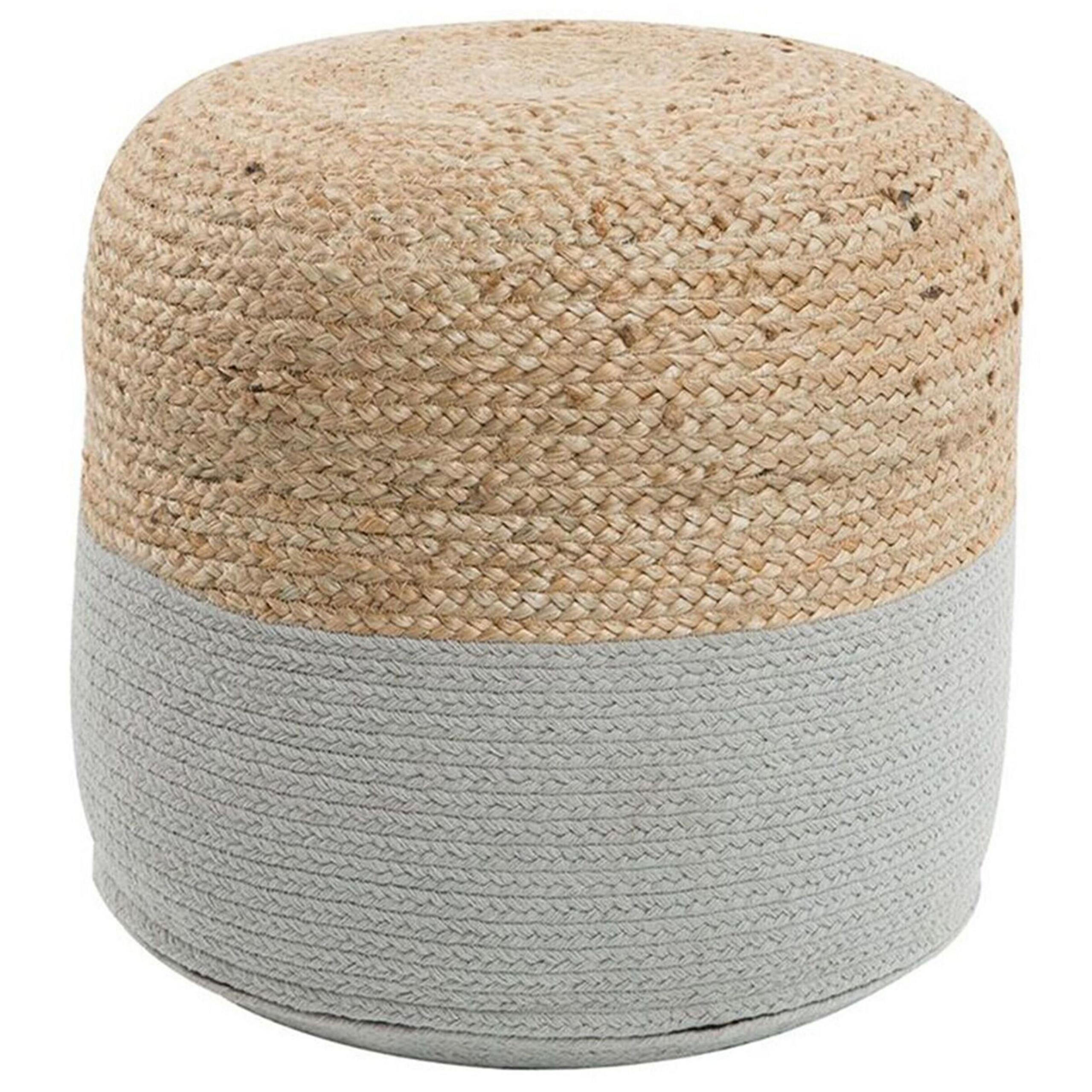 POUF Dalama 46/46/48 cm - Naturfarben, Naturmaterialien (46/48/46cm) - Beliani