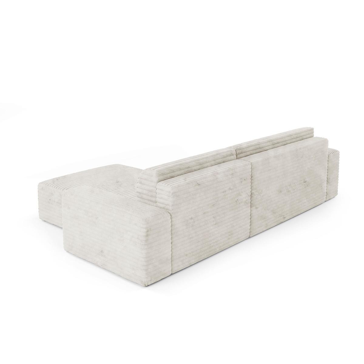 ECKSOFA Fabio 3 Sitzplätze Weiß - Weiß, Holz (260/102cm) - Petits-meubles