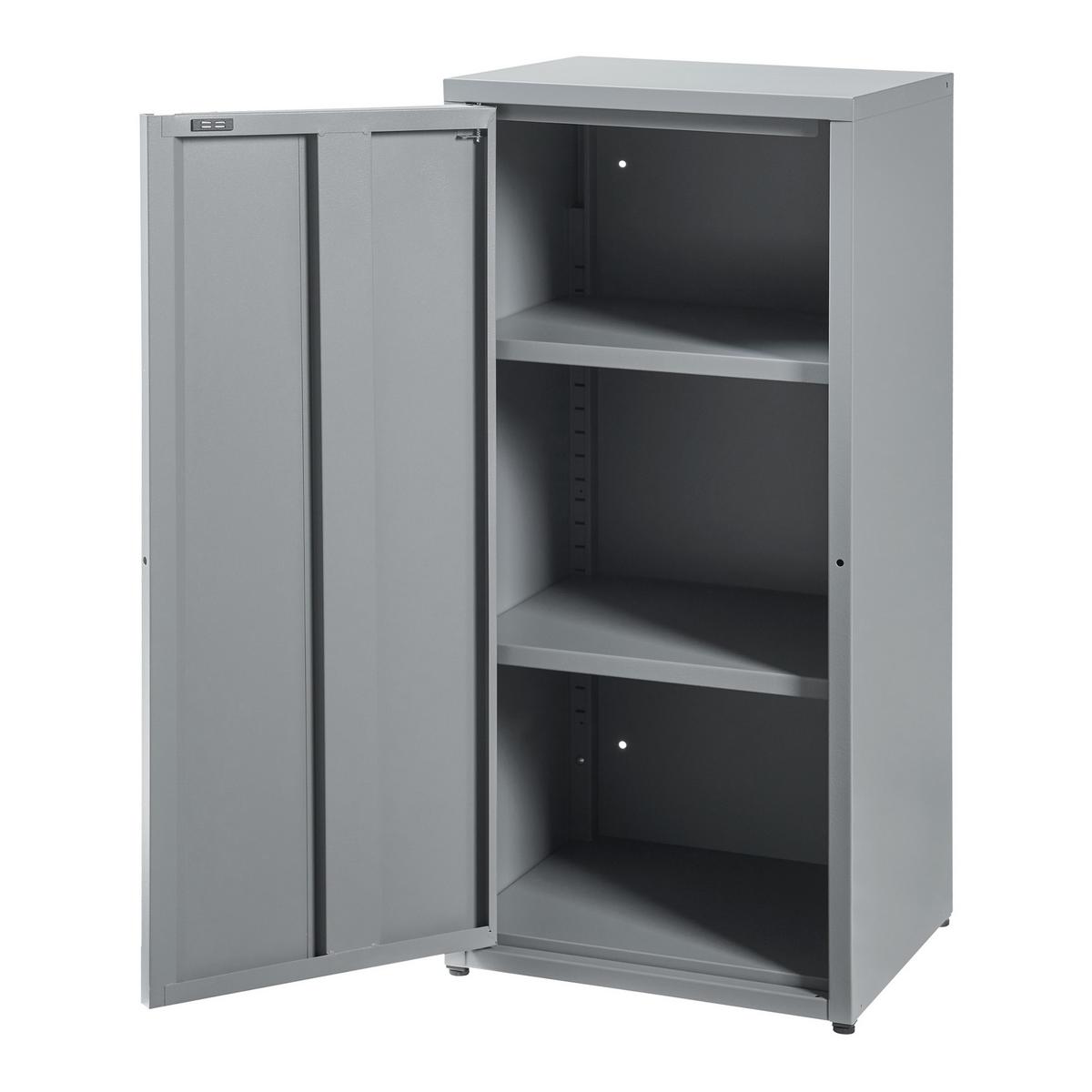 AKTENSCHRANK Burlöv - Grau, Metall (40/88/35cm) - [en.casa]