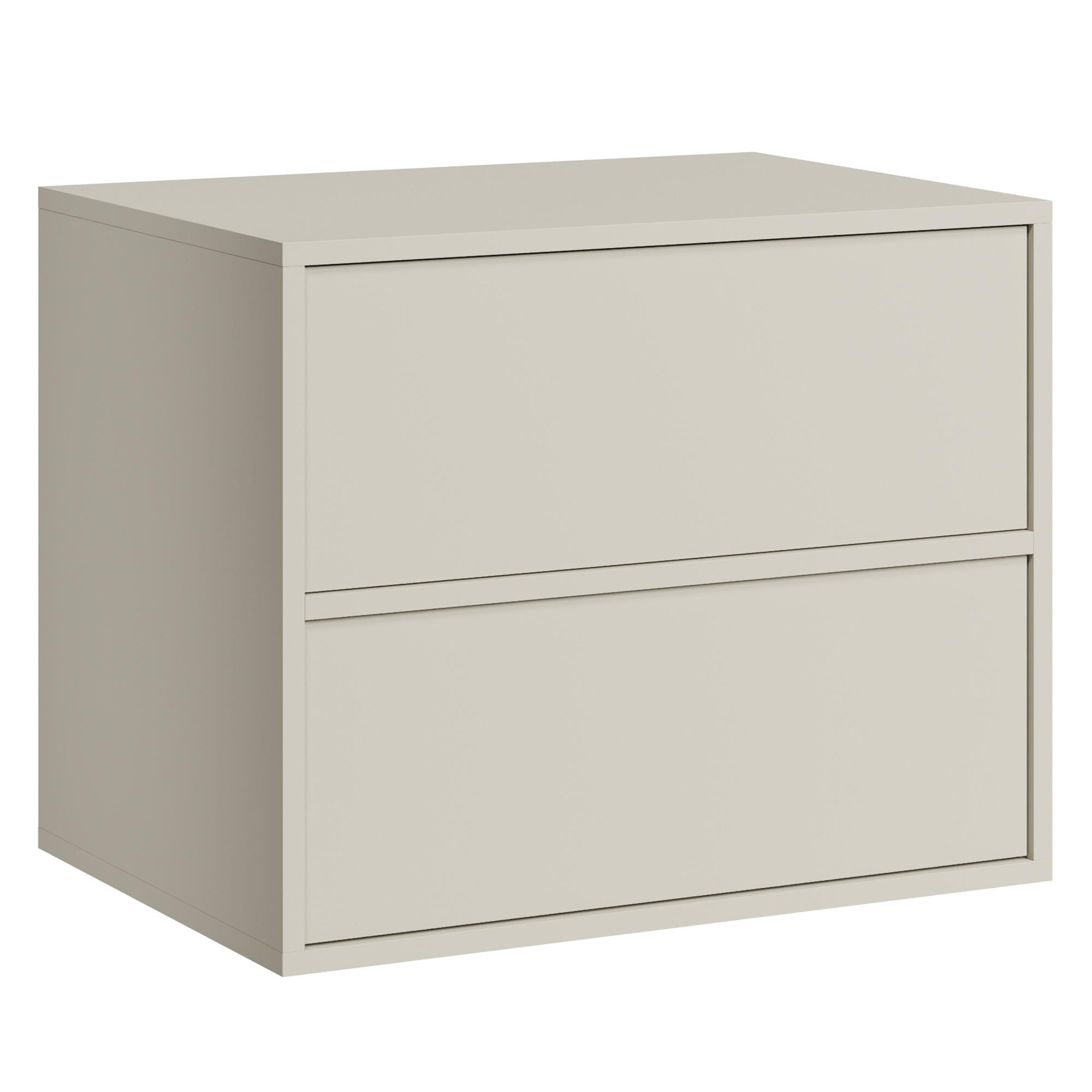 WASCHBECKENUNTERSCHRANK Mali 2 Schubladen Cashmere - 60 x 46 x 54 cm - Kaschmir, Holz (60/54/46cm) - Badplaats