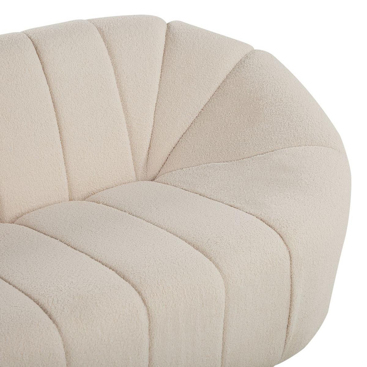 3-SITZER-SOFA Polyester Weiß Lomma - Weiß, Textil (190/70/82cm) - Beliani