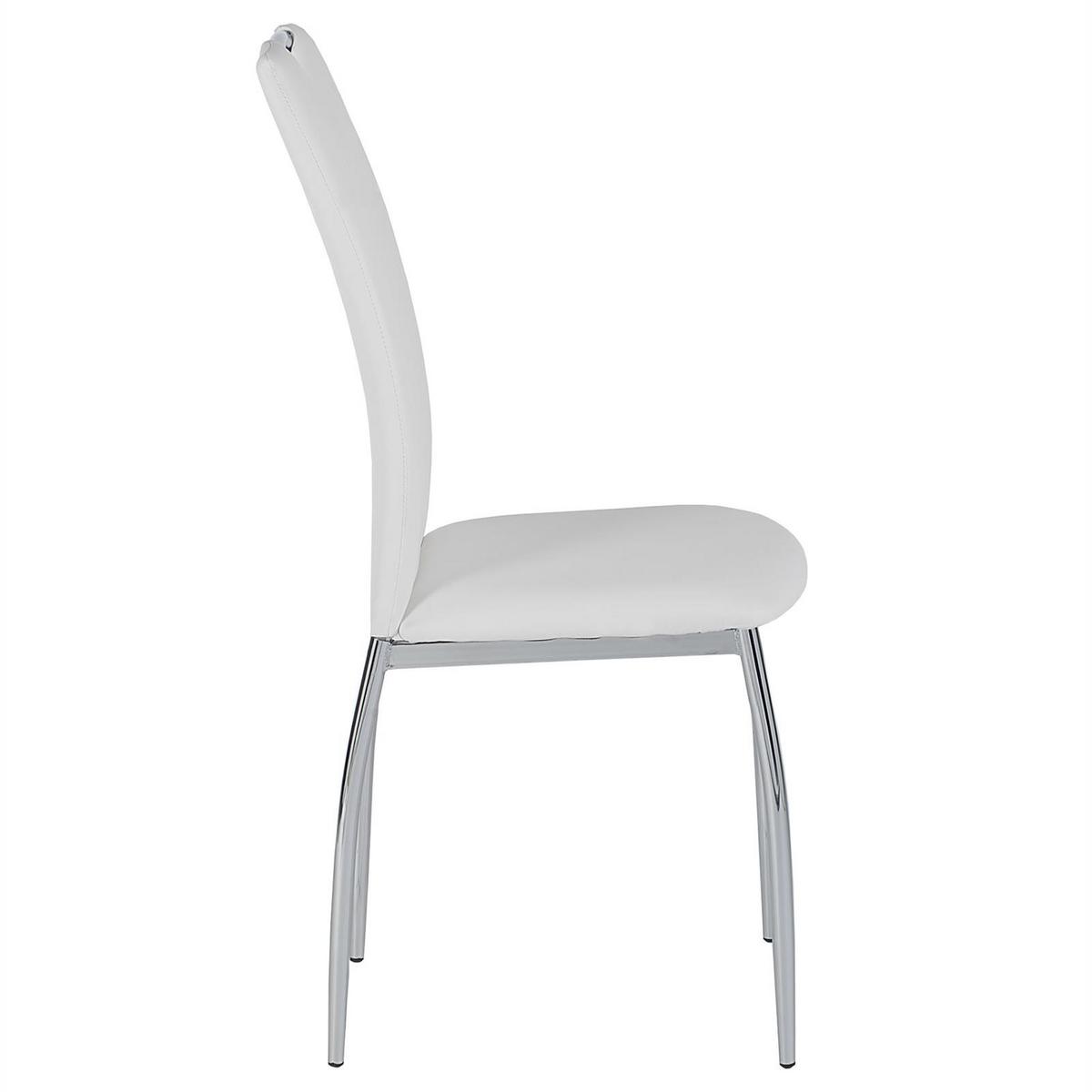 ESSZIMMERSTUHL APOLLO 4er-Set weiß - Weiß, Textil/Metall (44/98/52cm) - IDIMEX