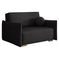 SCHLAFSOFA Viva Glov II - Schwarz/Naturfarben, Holz/Textil (134/85/98cm) - MIRJAN24