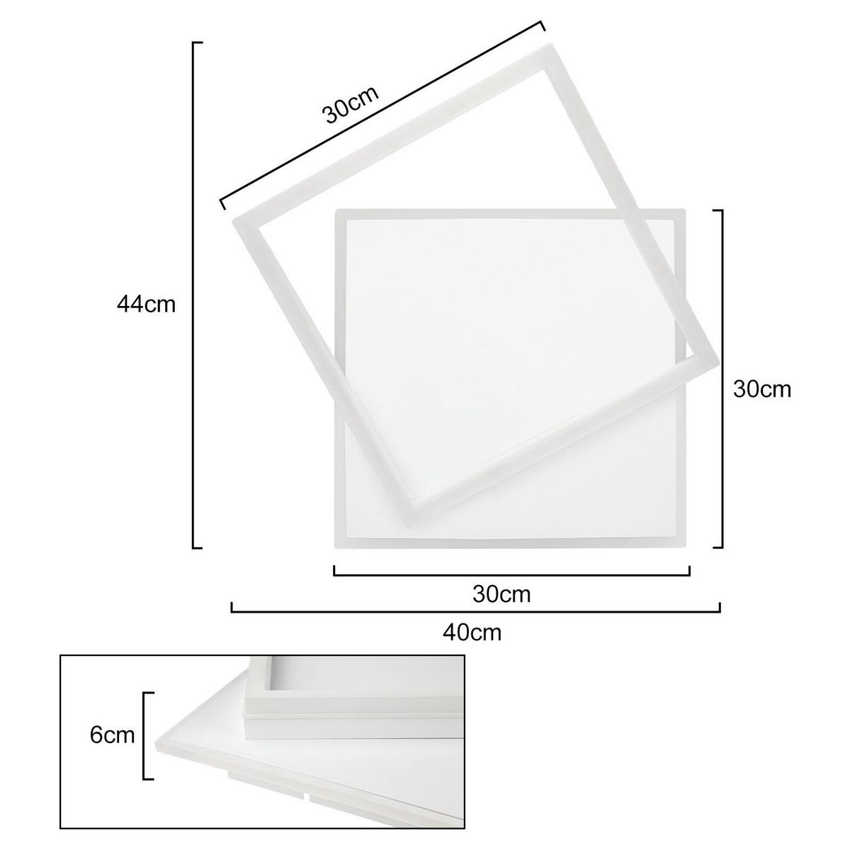 LED-DECKENLEUCHTE Daniela 44/40/6 cm - Weiß, Metall (44/40/6cm) - Nettlife