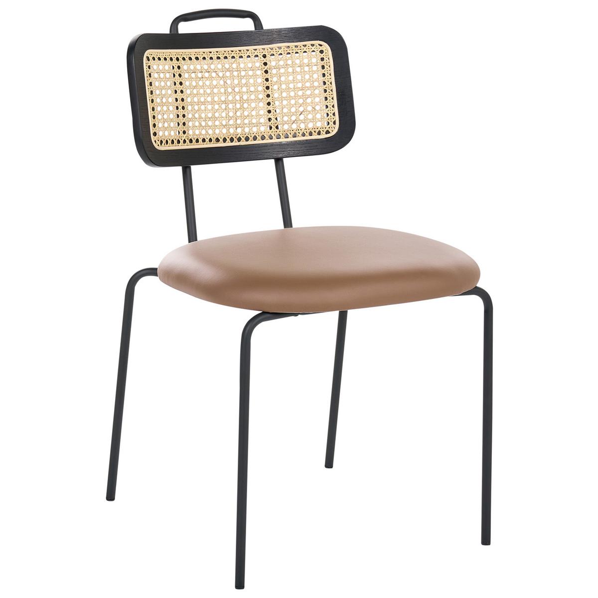ESSZIMMERSTUHL 2er Set Metall Braun Adelanto - Braun, Kunststoff/Metall (48/81/58cm) - Beliani