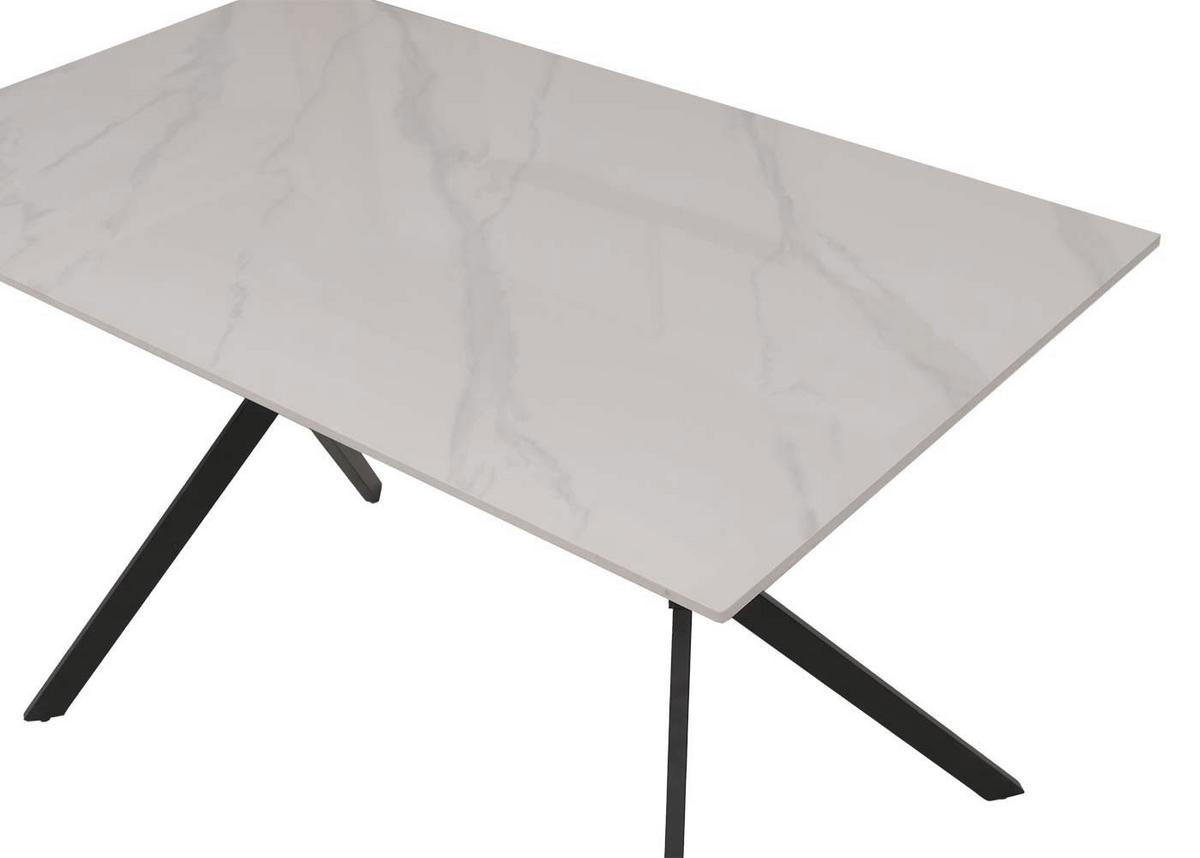 ESSZIMMERTISCH eckig Weiß - Weiß, Stein (70/120/76cm) - MCW