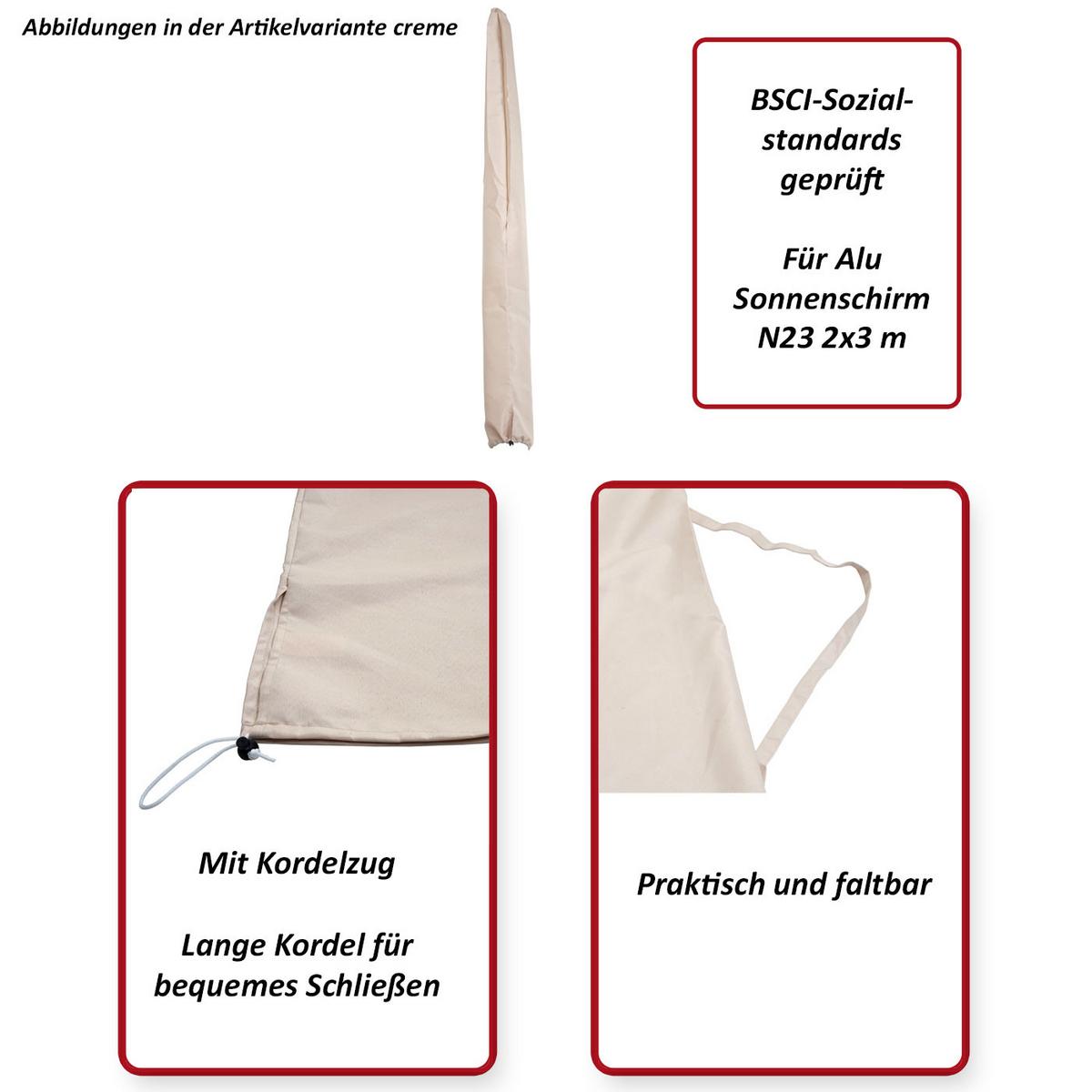 SCHUTZHÜLLE FÜR SCHIRM Cremeweiß - Weiß, Textil (32/185/32cm) - MCW