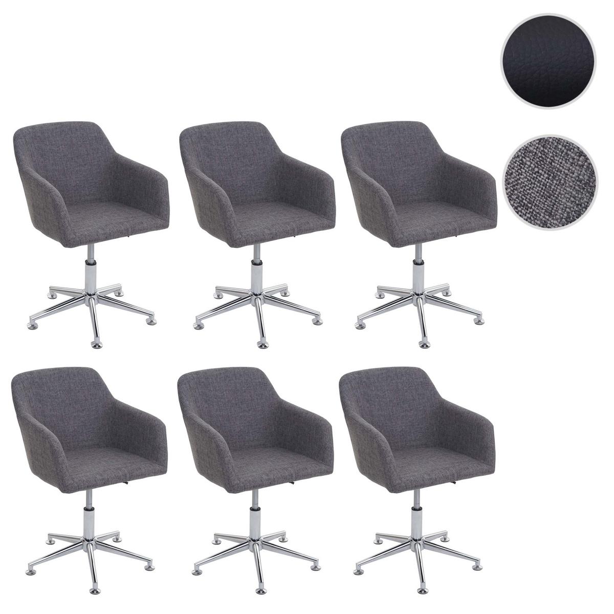ESSZIMMERSTUHL Grau 6er-Set - Grau, Textil (56/86/55cm) - MCW