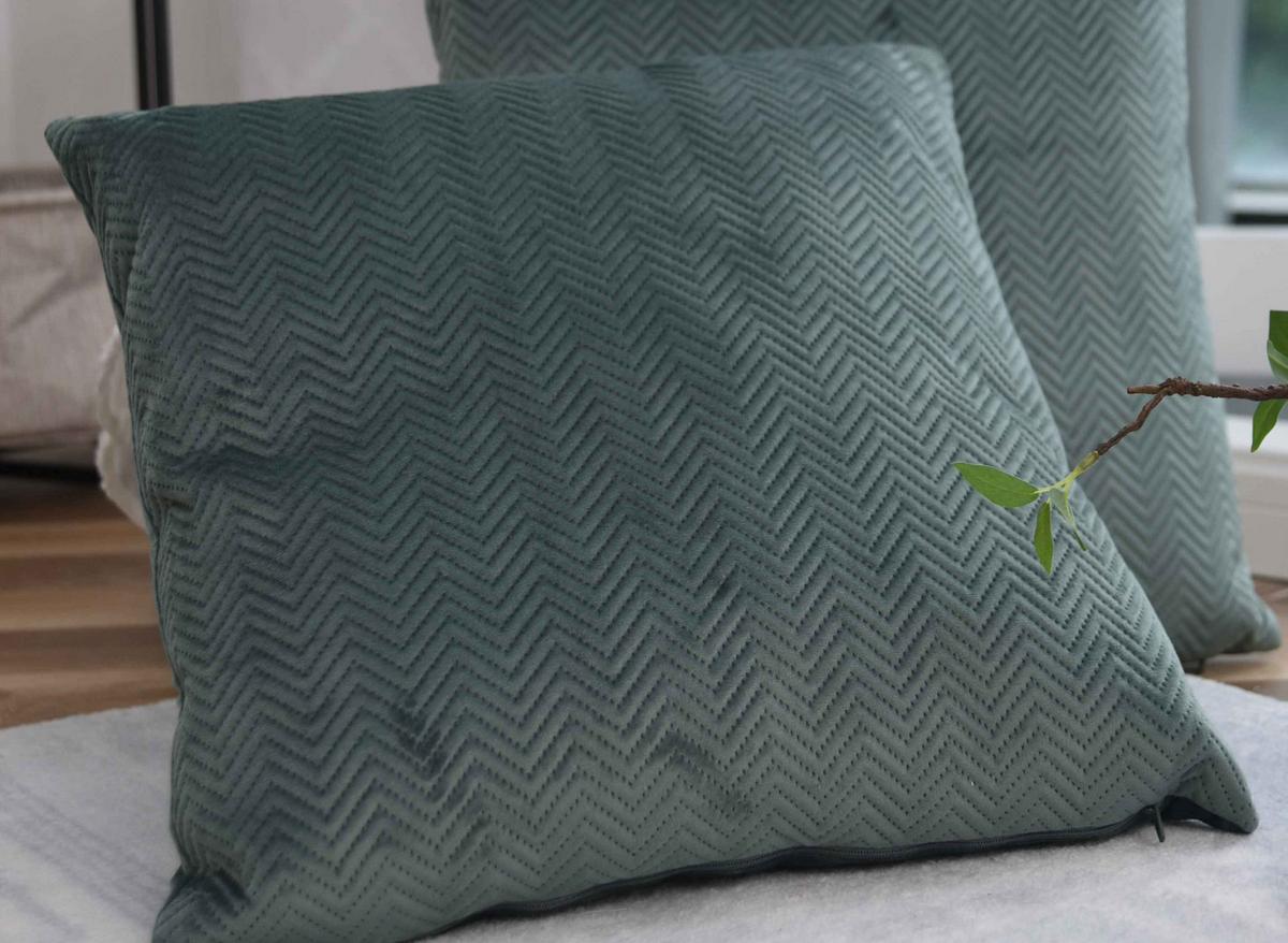 DEKOKISSEN Greta 45x45 cm Grün - Grün, Textil (45/45cm)