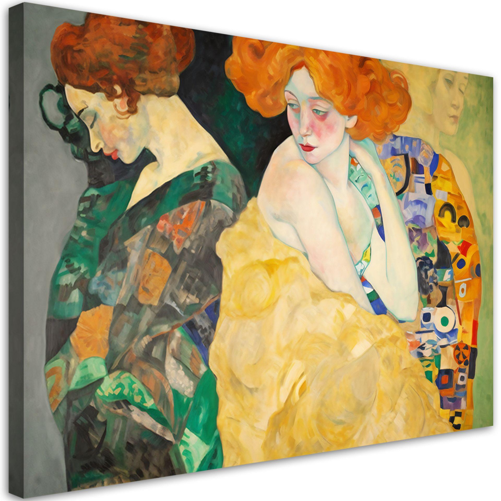 KUNSTDRUCK Gold 120/80 cm - Goldfarben, Textil (120/80cm) - KUNSTLOFT